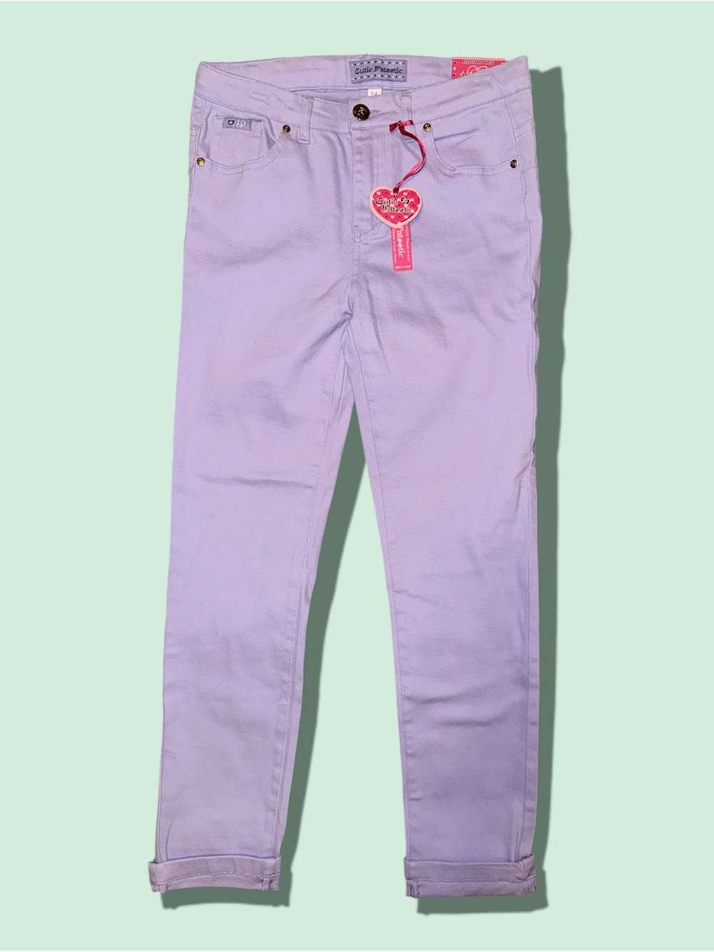 Girls lavender skinny stretch jean